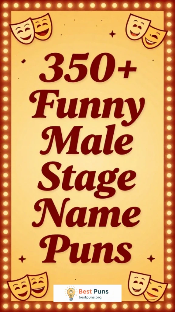 Funny Male Stage Name Puns