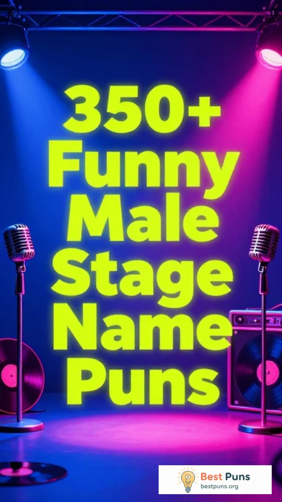 Funny Male Stage Name Puns